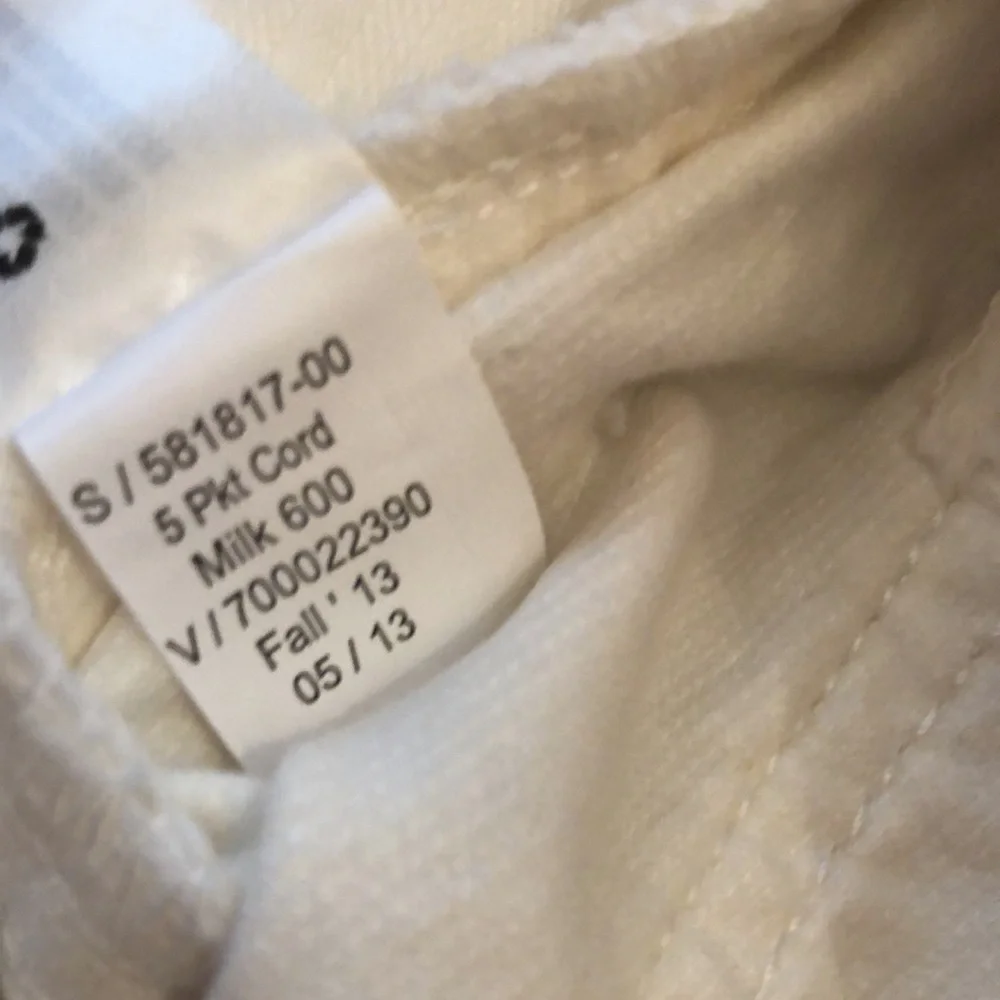 2013 GapKids Cream 5 Pocket Corduroy Pants Size 7 Girls